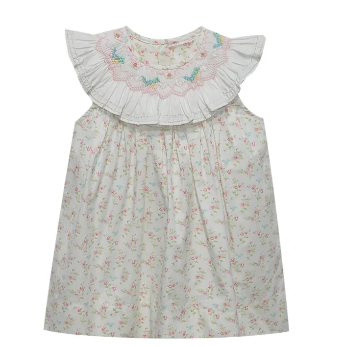 Pink Flower Ellis Dress, Songbird Garden