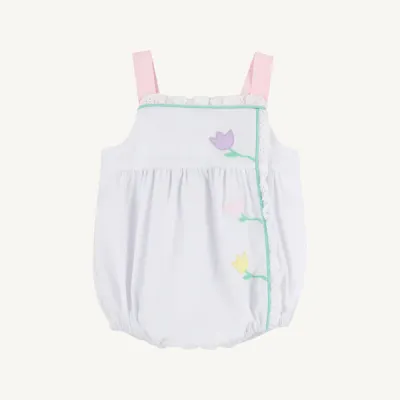 Bitsy Bubble, Worth Ave White/ Palm Beach Pink/ Flowers