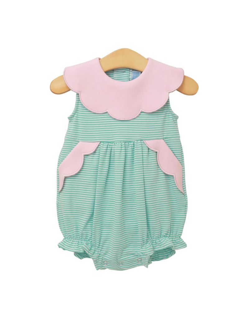 Penelope Bubble, Mint Stripe/Light Pink