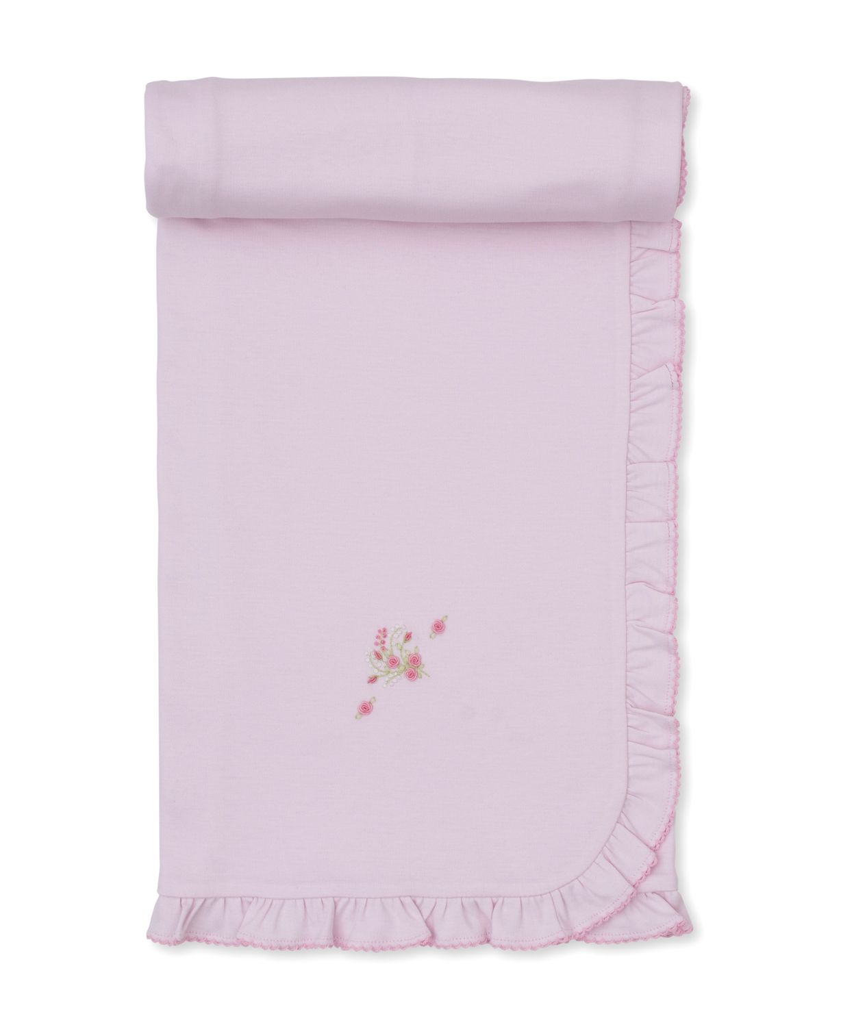 Victorian Roses Blanket w/ Hand Emb