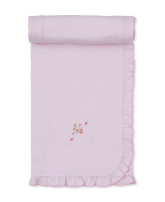 Victorian Roses Blanket w/ Hand Emb