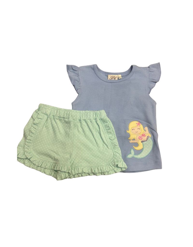 Mermaid Applique Short Set