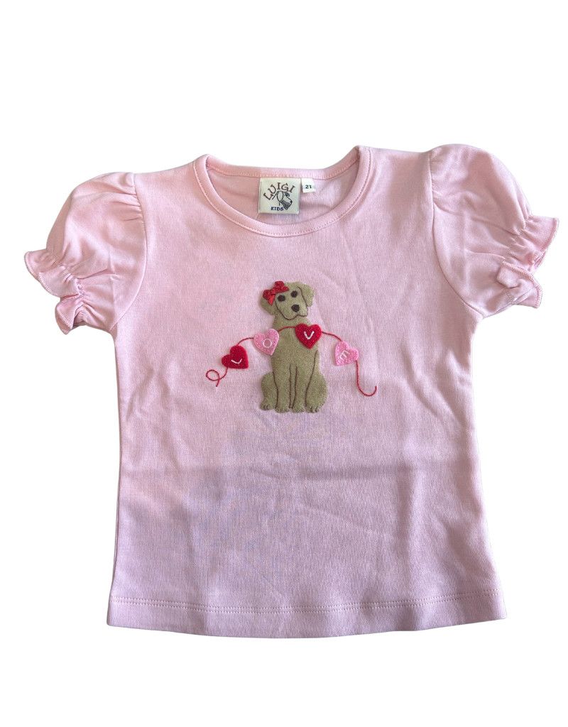 Pink Shirt with Labs and LOVE Banner