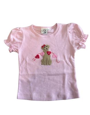 Pink Shirt with Labs and LOVE Banner