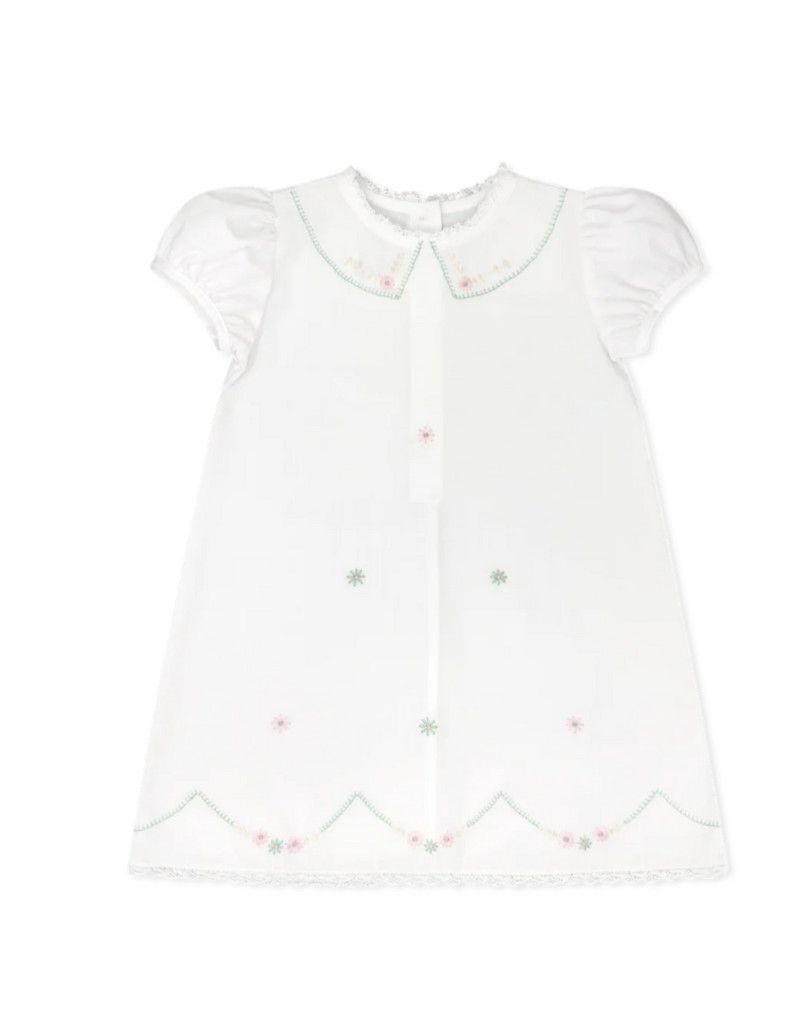 Ashtyn Dress, Blessing White, Pink &amp; Green