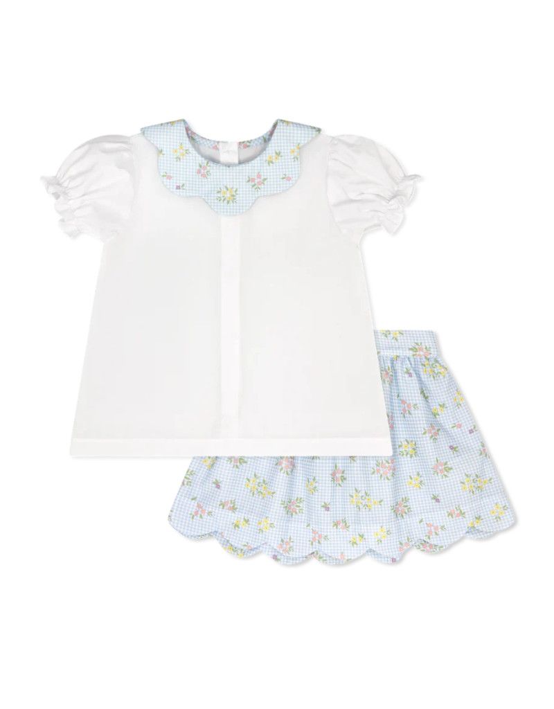 Susie Scallop Skirt Set, Belle Bunny Floral