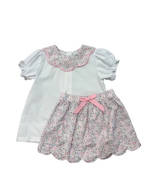 Susie Scallop Skirt Set, Belle Bunny Floral