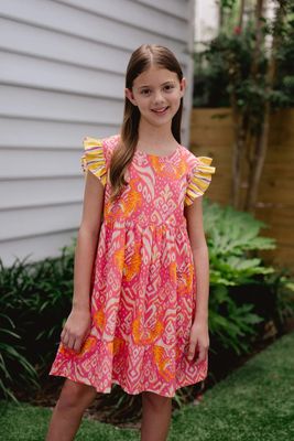 Logan Dress, Ikat Tiger