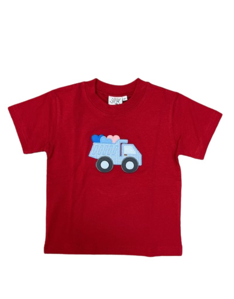 Dump Truck with Hearts, Red Shirt