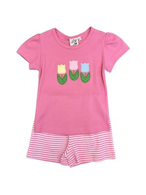 Pink Tulip Short Set     