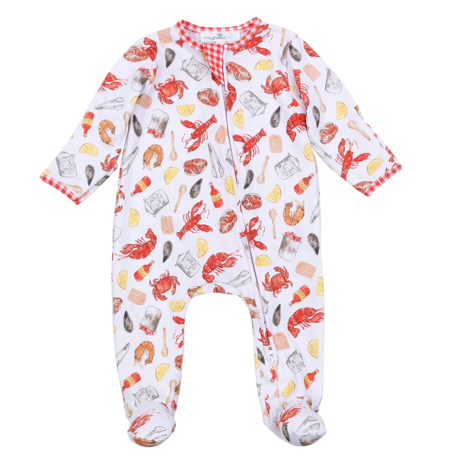 Crawfish Season Zip Footie