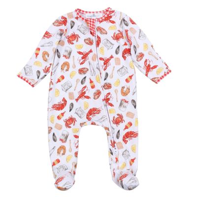 Crawfish Season Zip Footie