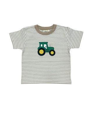 Boy's SS Shirt Tractor Khaki Stripe