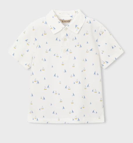 Boys Short Sleeve Polo, Sailboats