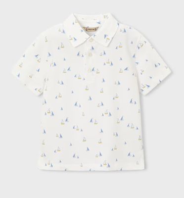 Boys Short Sleeve Polo, Sailboats