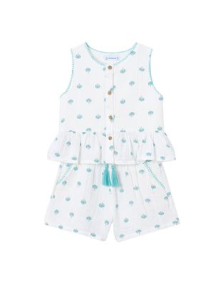 Printed Short Set, Palm Trees