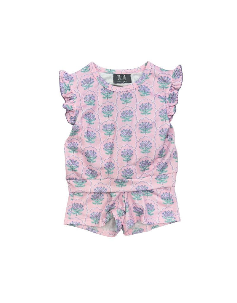 Pink/Purple Floral Terry Set