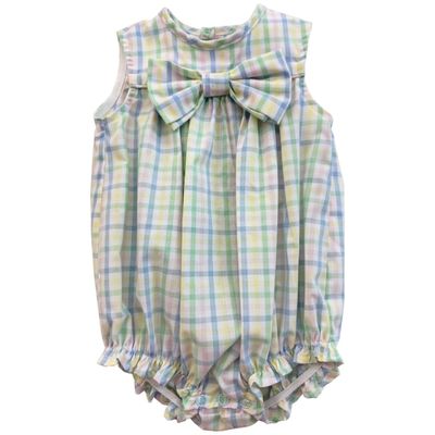 Harlow Plaid Girls Short Bubble