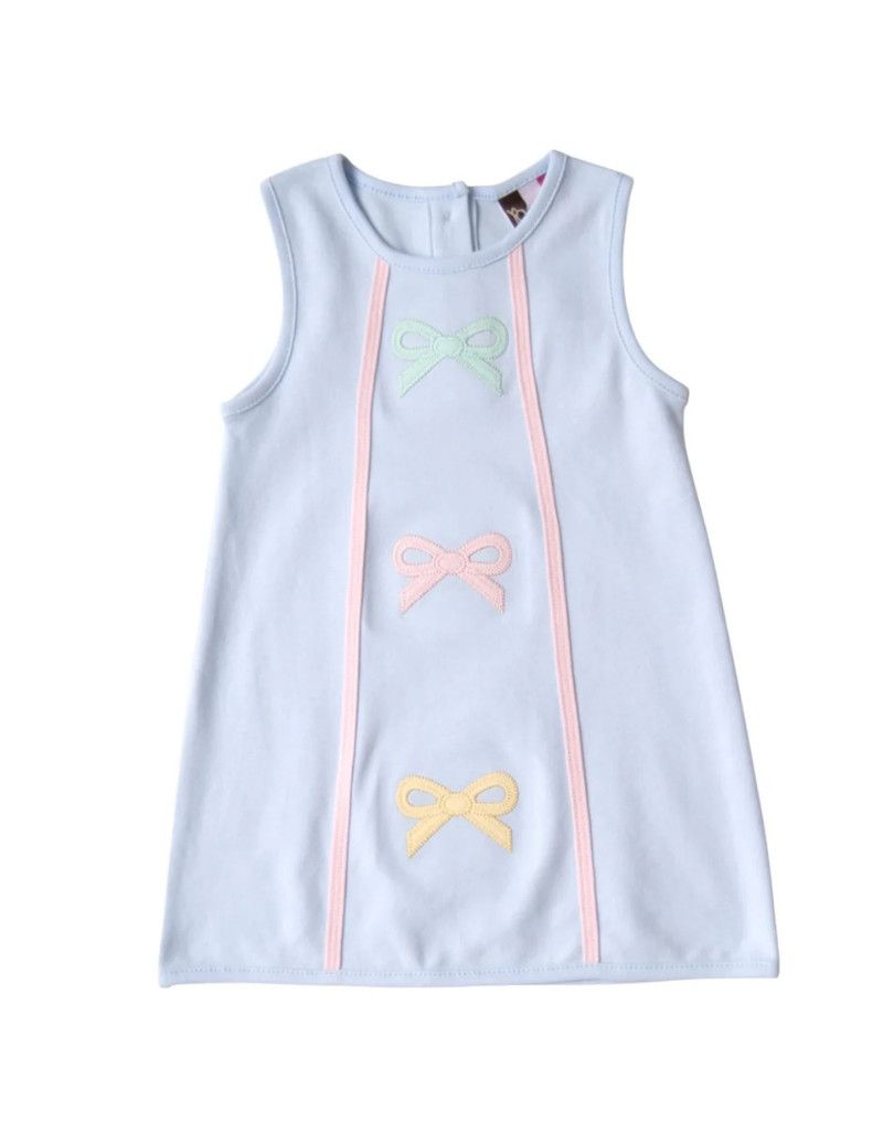 Hadley Bow Aline Dress, Lt Blue