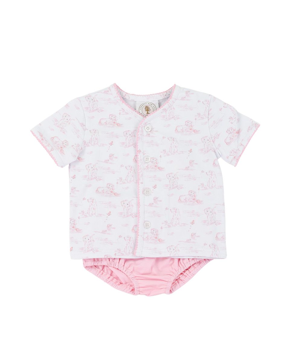 Snip and Snails Little Diaper Set,  Pink