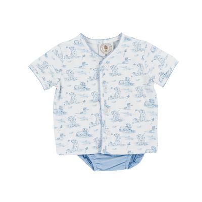 Snip and Snails Little Diaper Set,  Blue