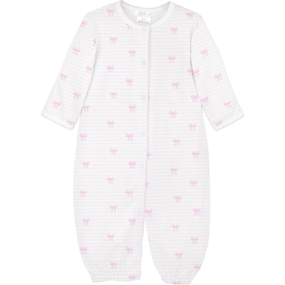 Bows &amp; Stripes White Conv. Gown