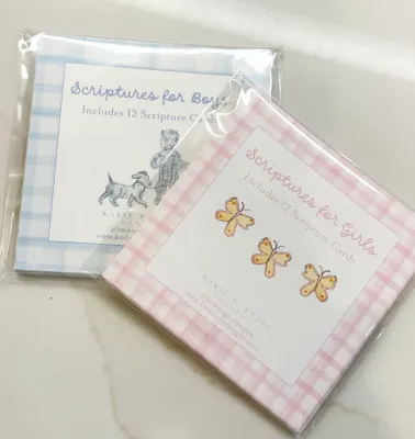 Baby Scripture Cards w/Easel, Boy