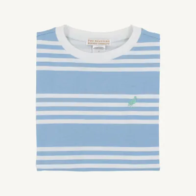 Carter Crewneck, Sarasota Sky Saddle Ridge Stripe