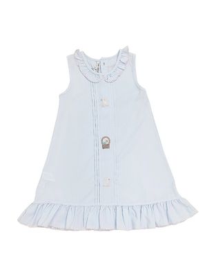 Blue Bunny and Basket Embroidered Gown