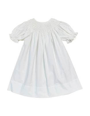 Catherine Pearl White Smocked Dress