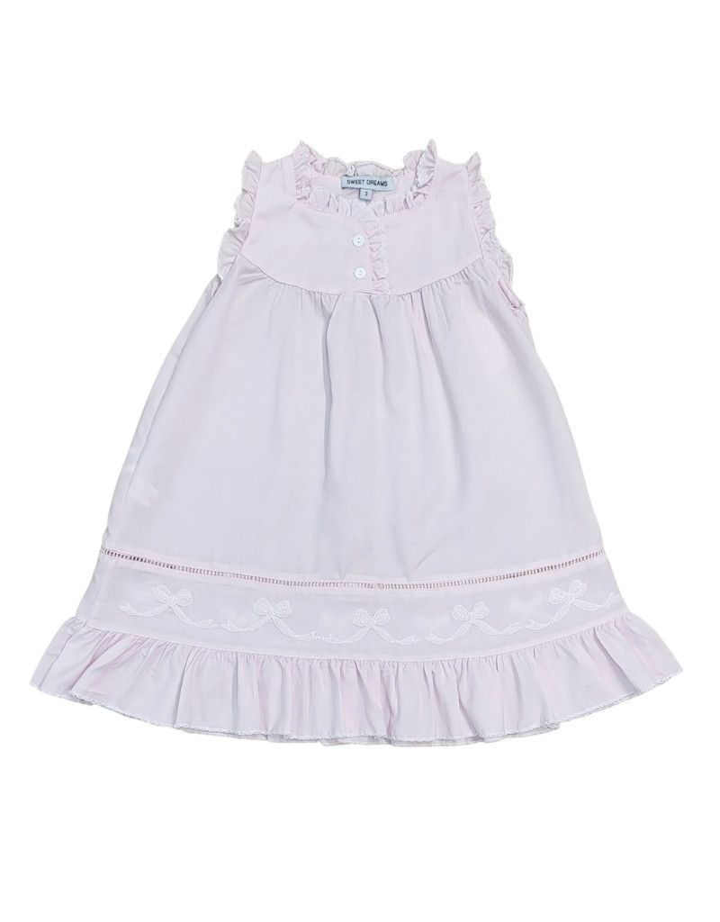 Shadow Stitch Pink Bow Gown