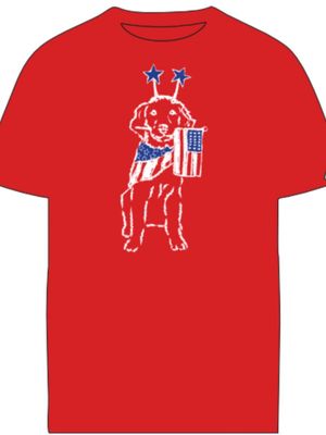 SS Red Patriotic Dog Tee