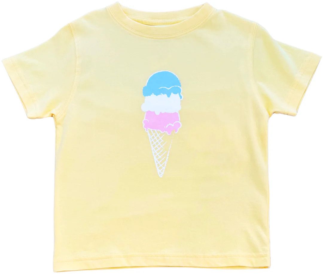 SS Yellow Ice Cream Cone Tee