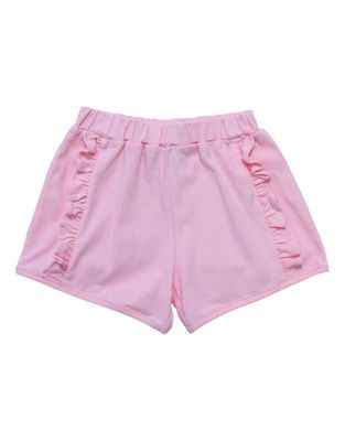 Knit Ruffle Shorts, Light Pink