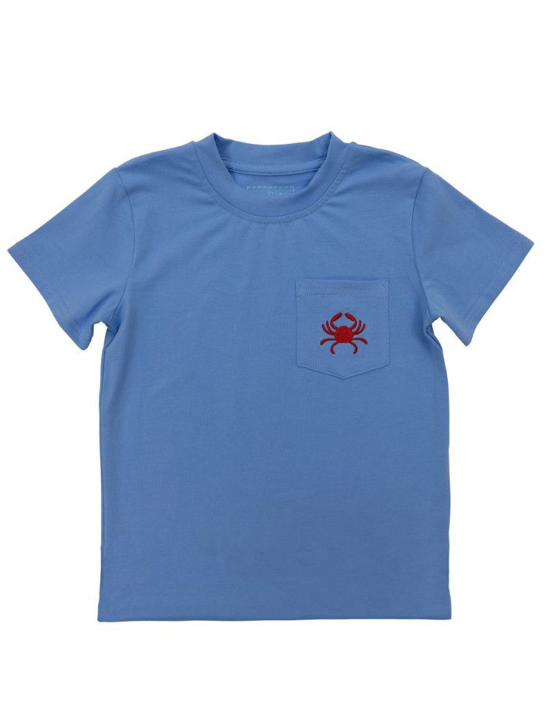 SS Blue Pocket Tee, Crab