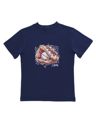 Navy Baseball Logo Tee