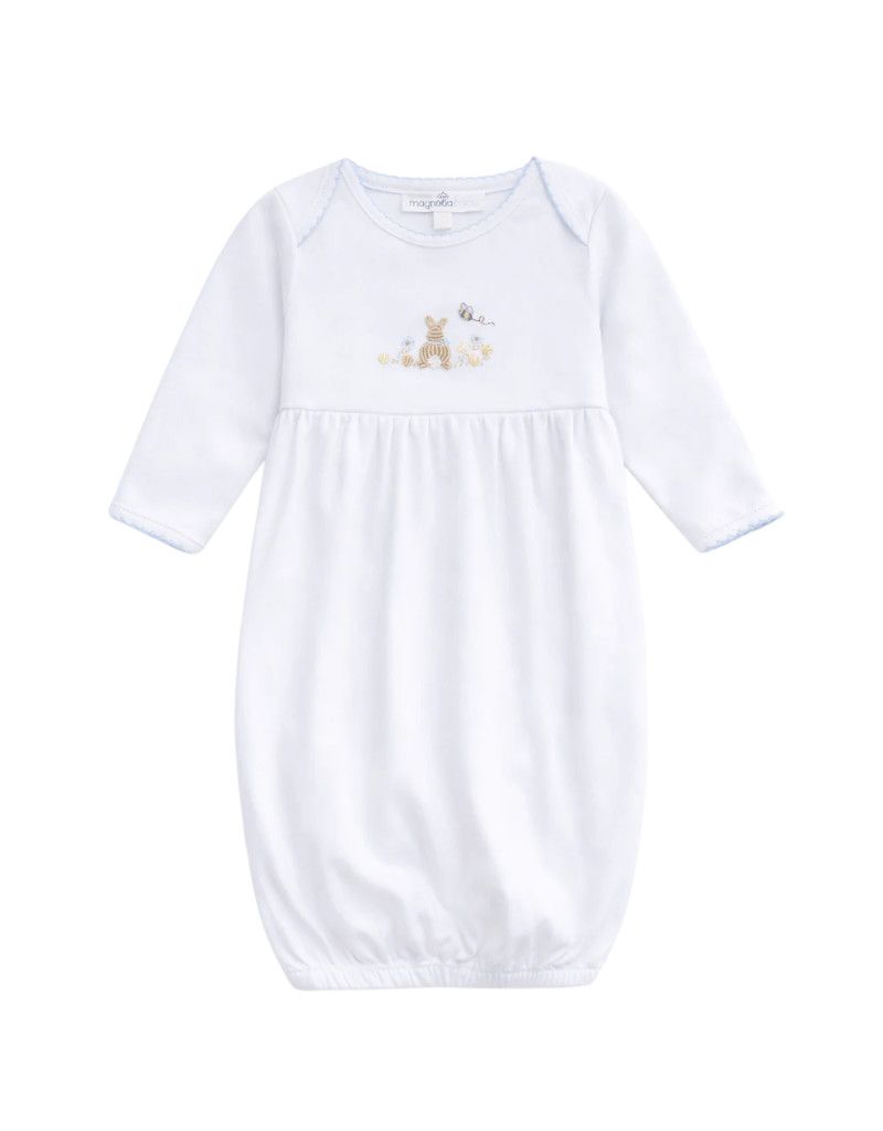 Bunny Basket Gathered Gown, Light Blue