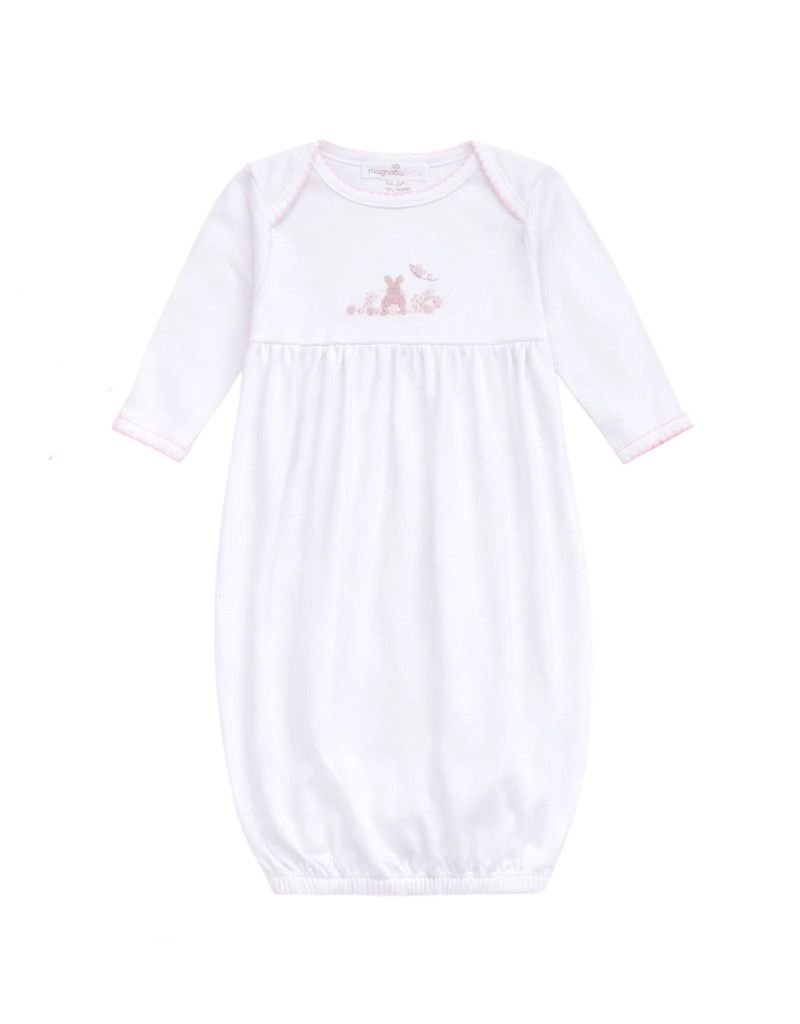 Bunny Basket Gathered Gown, Pink