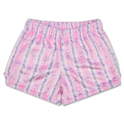 Floral Stripes Plush Shorts