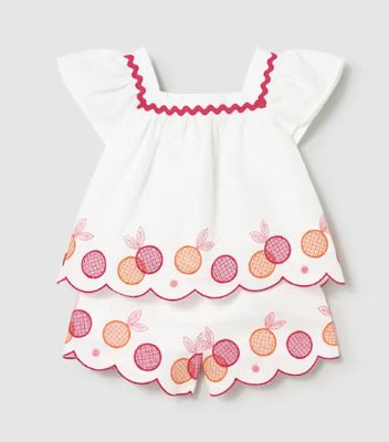 Embroidered Bermuda Short Set