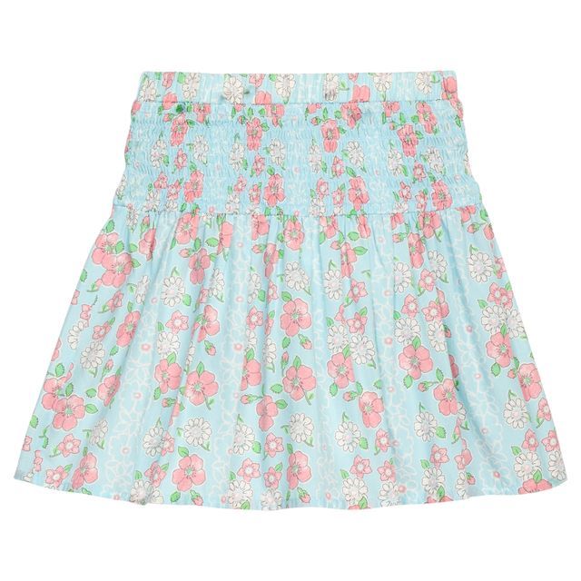 Smocked Waist Skirt, Meadow Marguerite Floral