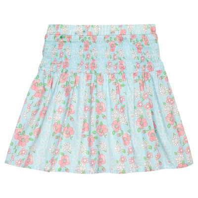 Smocked Waist Skirt, Meadow Marguerite Floral