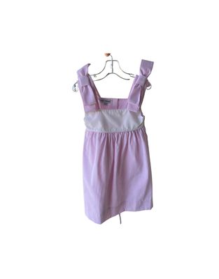 Pink Stripe Bow Shoulder Dress