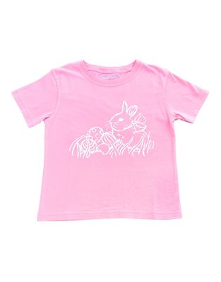 Light Pink Easter Bunny Short Sleeve Shirt