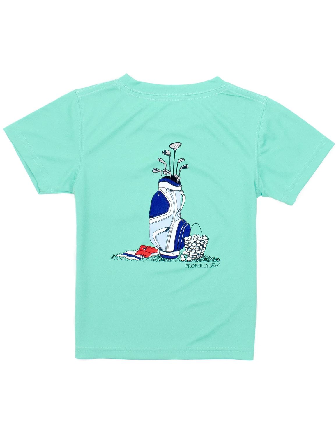 Performance Tee SS Golf Clubs, Soft Green