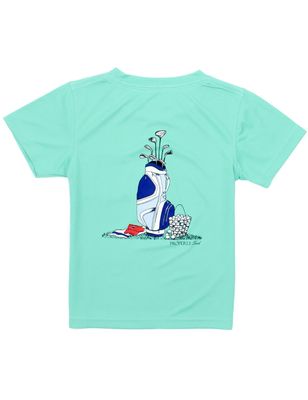 Performance Tee SS Golf Clubs, Soft Green