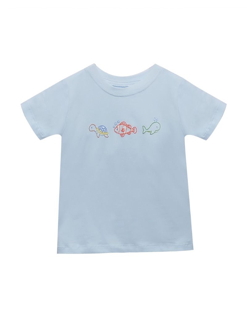 Blue Houston Shirt, Ocean Charms