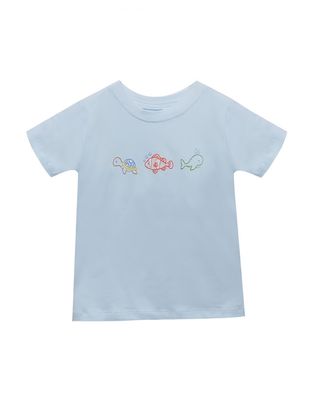 Blue Houston Shirt, Ocean Charms