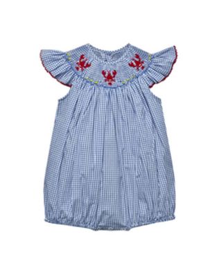 Georgette Smocked Bubble, Crawfish