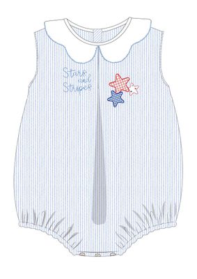 Mila Stars and Stripes Seersucker Pleat Bubble